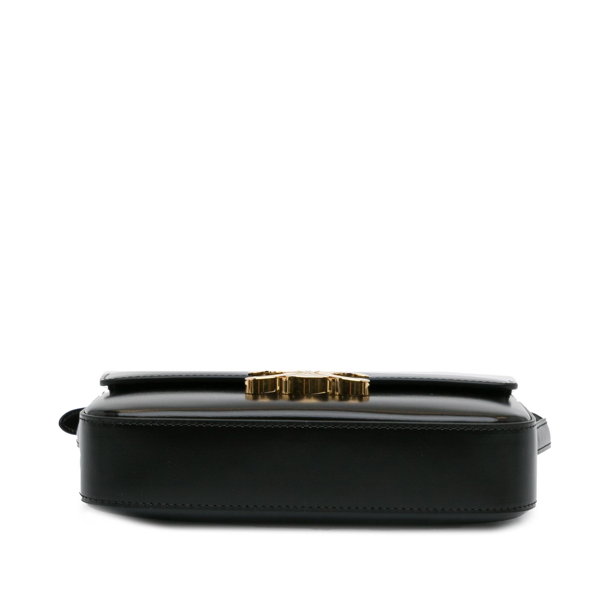 Celine Shiny Calfskin Claude Shoulder Bag (SHG-UEum9T)