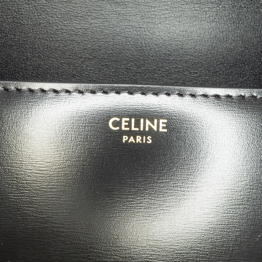 Celine Shiny Calfskin Claude Shoulder Bag (SHG-UEum9T)