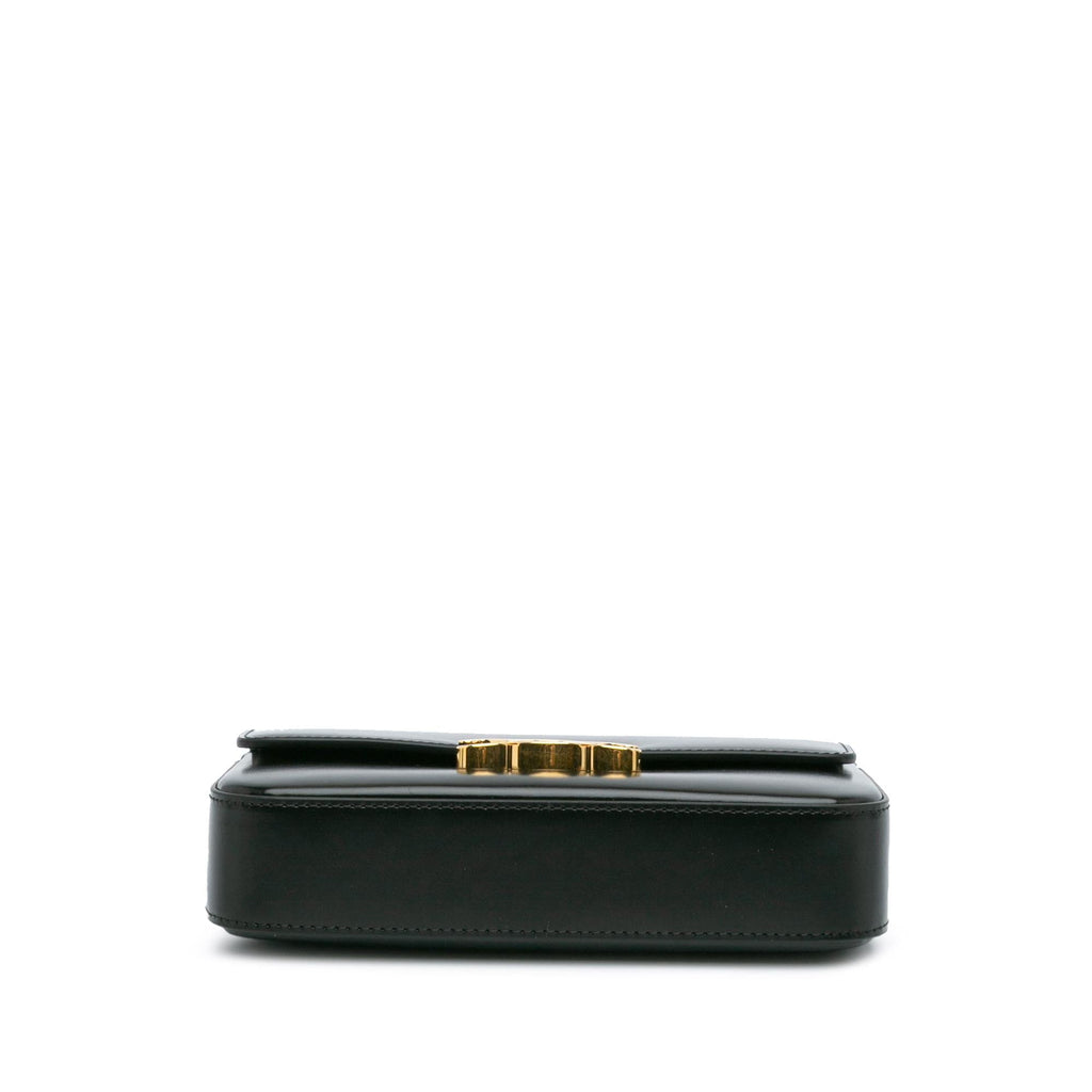 Celine Shiny Calfskin Claude Shoulder Bag (SHG-jCx2xn)