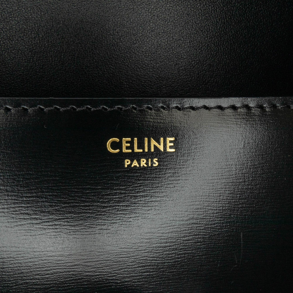 Celine Shiny Calfskin Claude Shoulder Bag (SHG-jCx2xn)