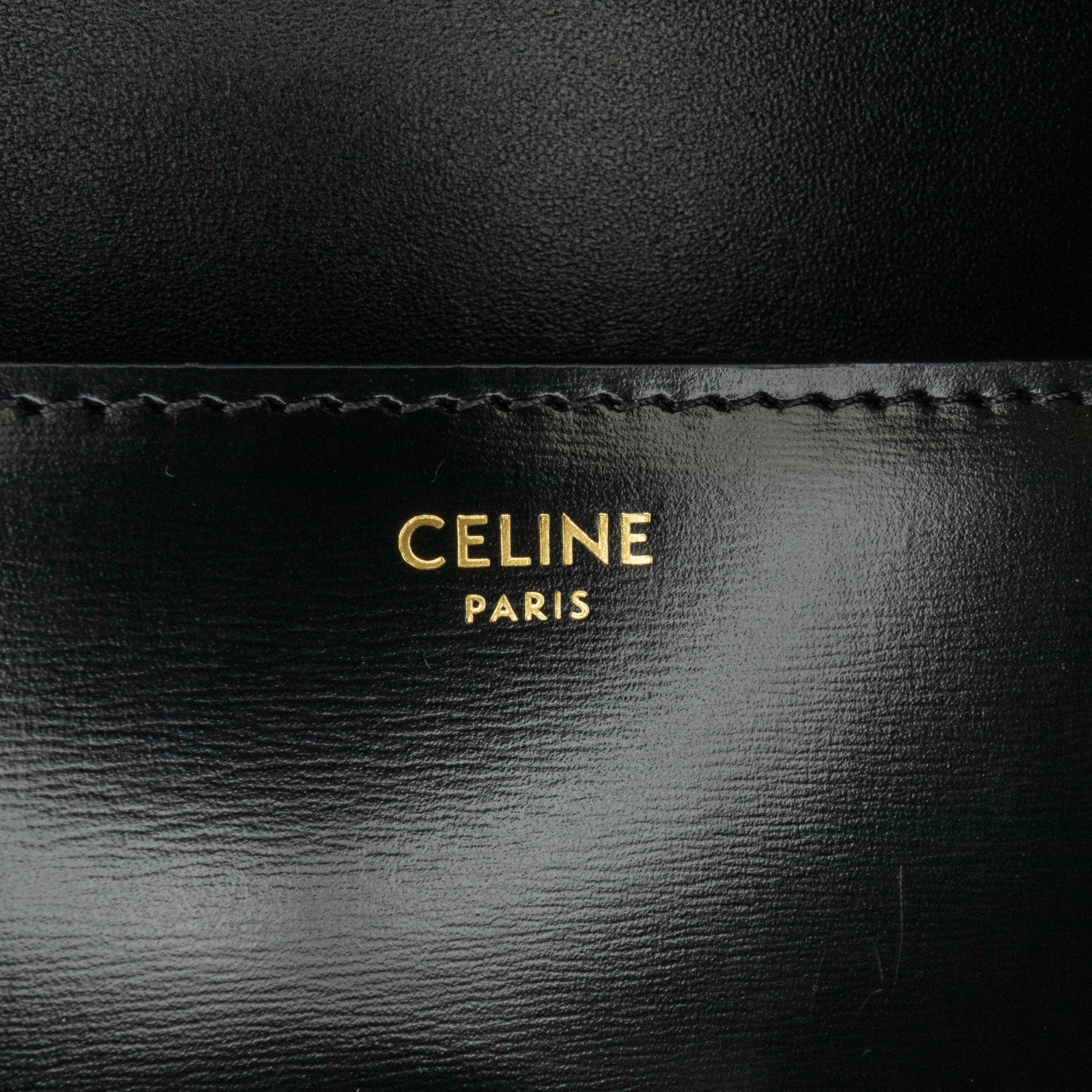 Celine Shiny Calfskin Claude Shoulder Bag (SHG-jCx2xn)