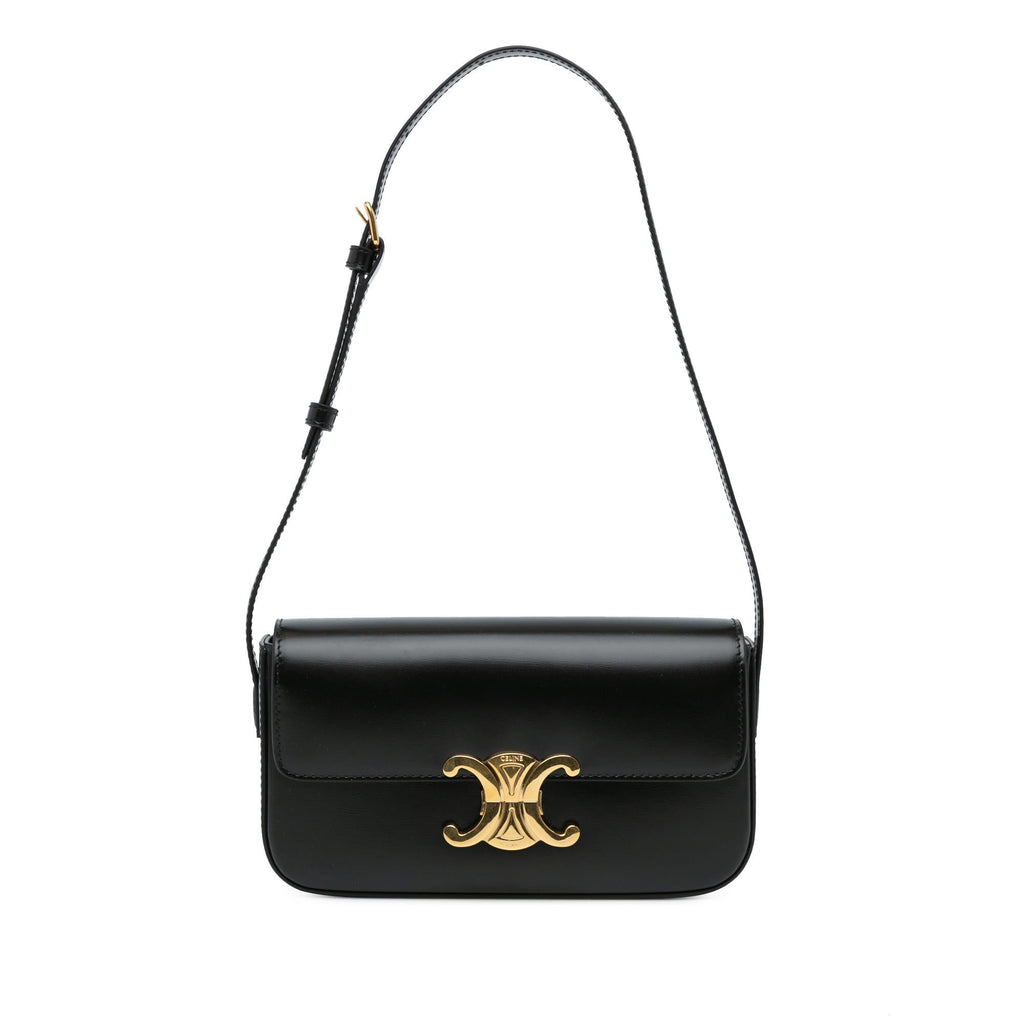 Celine Shiny Calfskin Claude Shoulder Bag
