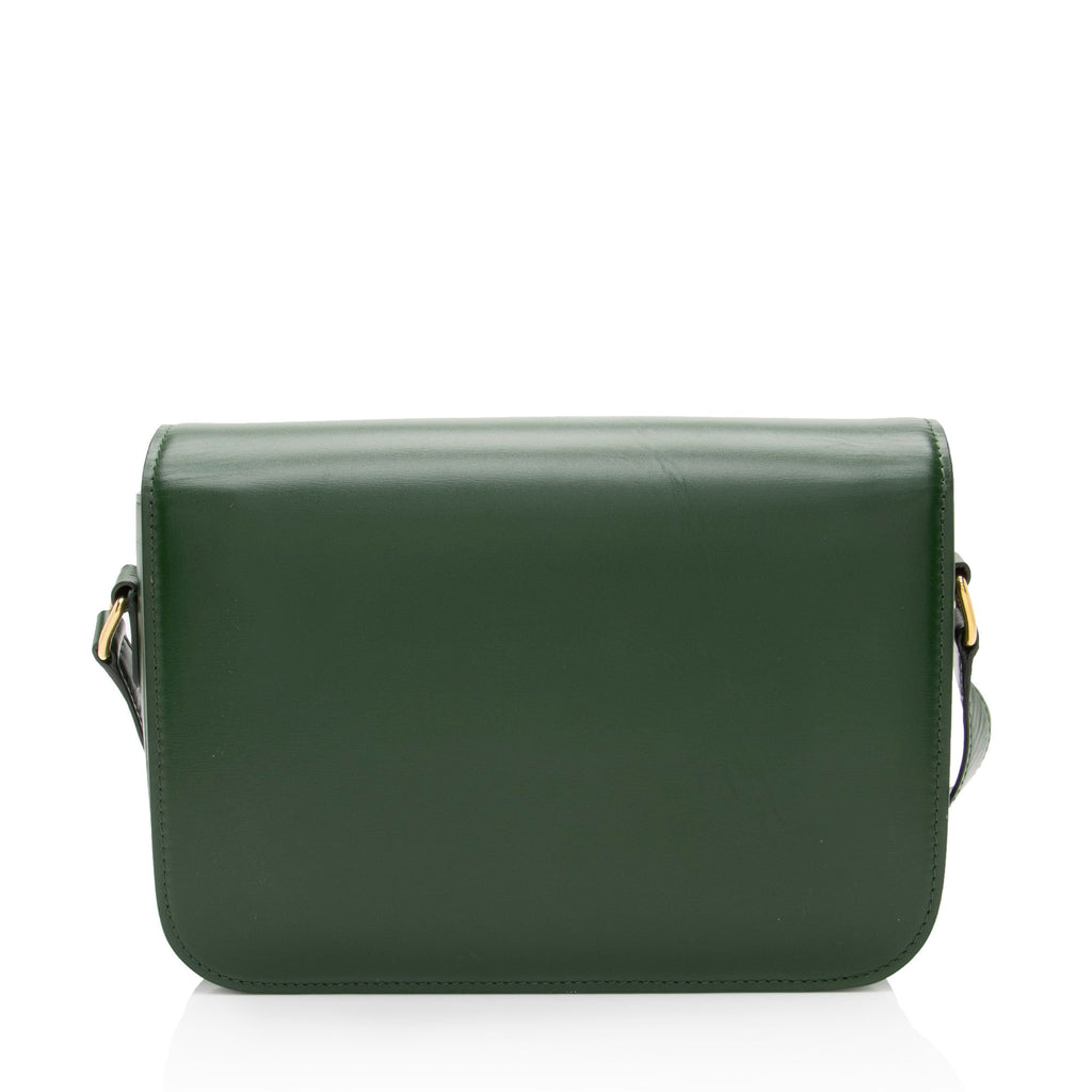 Celine Shiny Calfskin Triomphe Classique Shoulder Bag