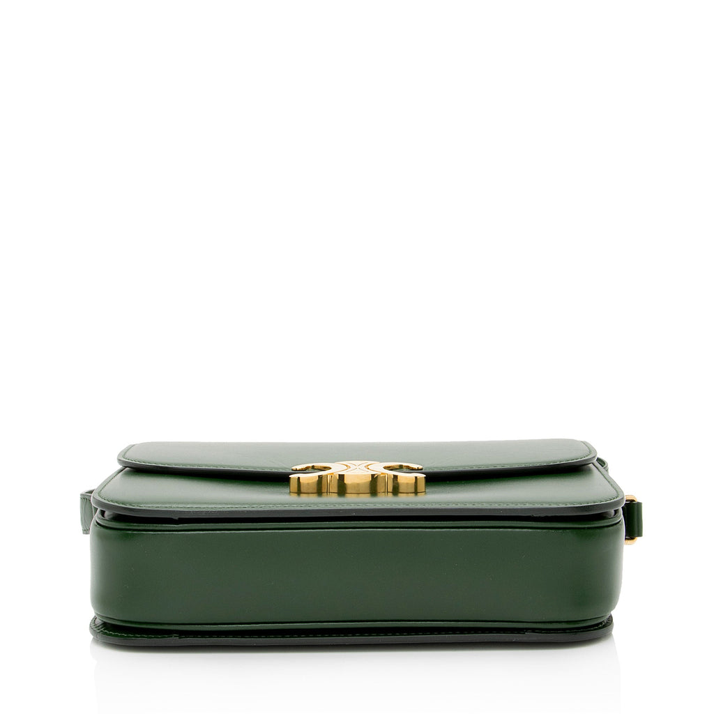 Celine Shiny Calfskin Triomphe Classique Shoulder Bag