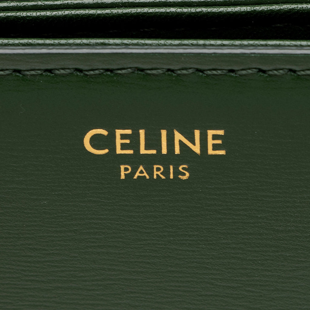 Celine Shiny Calfskin Triomphe Classique Shoulder Bag