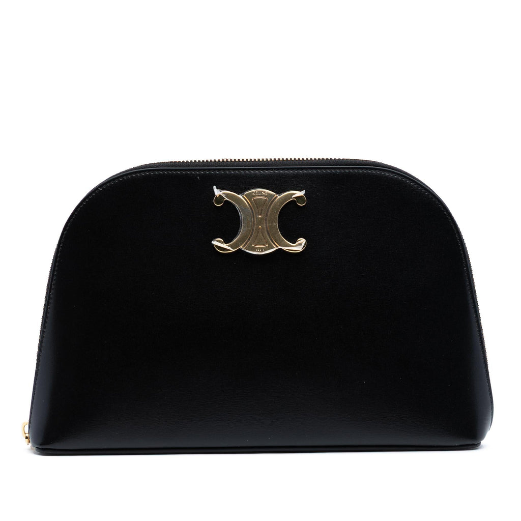 Celine Shiny Calfskin Triomphe Pouch