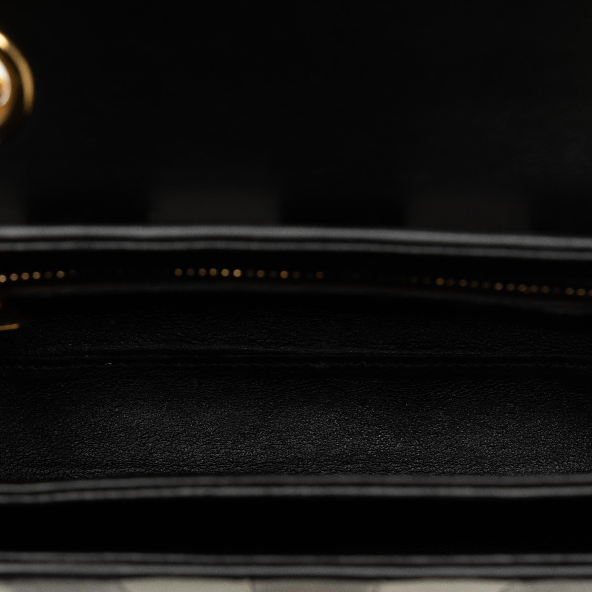 Celine Small C Striped Leather Bag