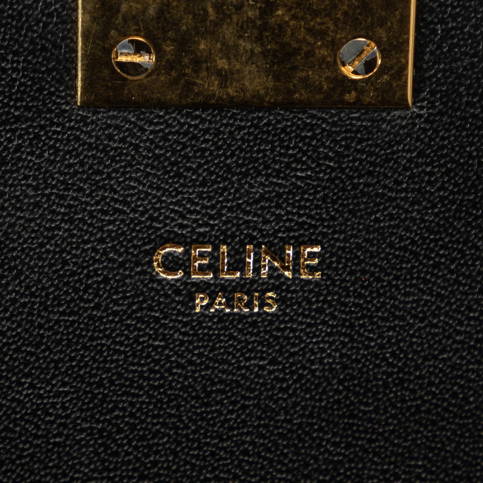 Celine Small C Striped Leather Bag