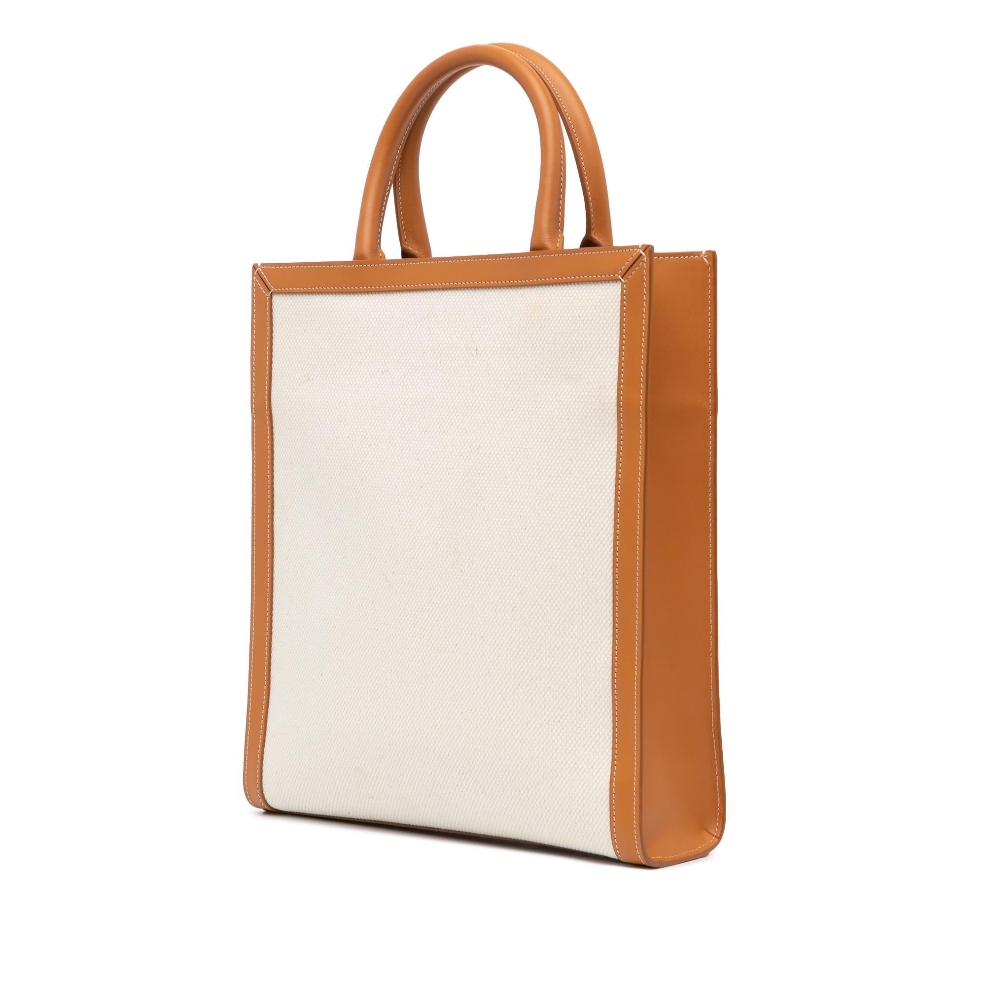 Celine Small Canvas Vertical Cabas Satchel (SHG-a0wvYG)