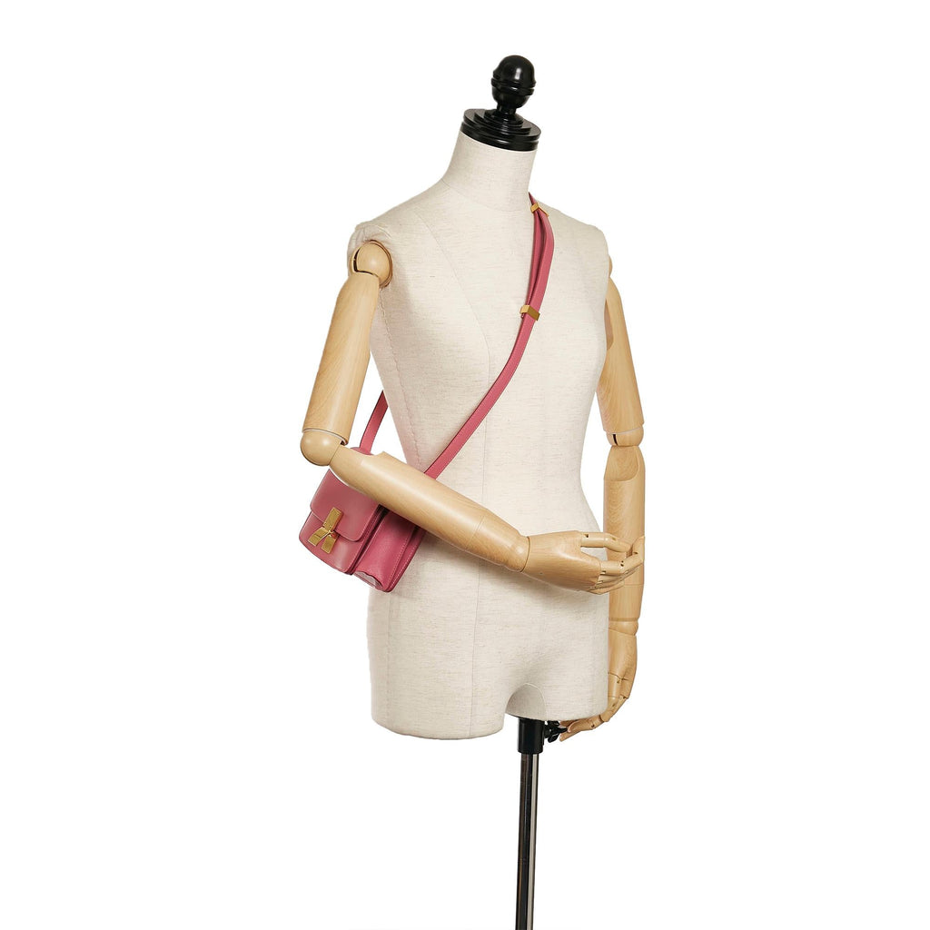 Celine Small Classic Box Leather Crossbody Bag (SHG-34178)