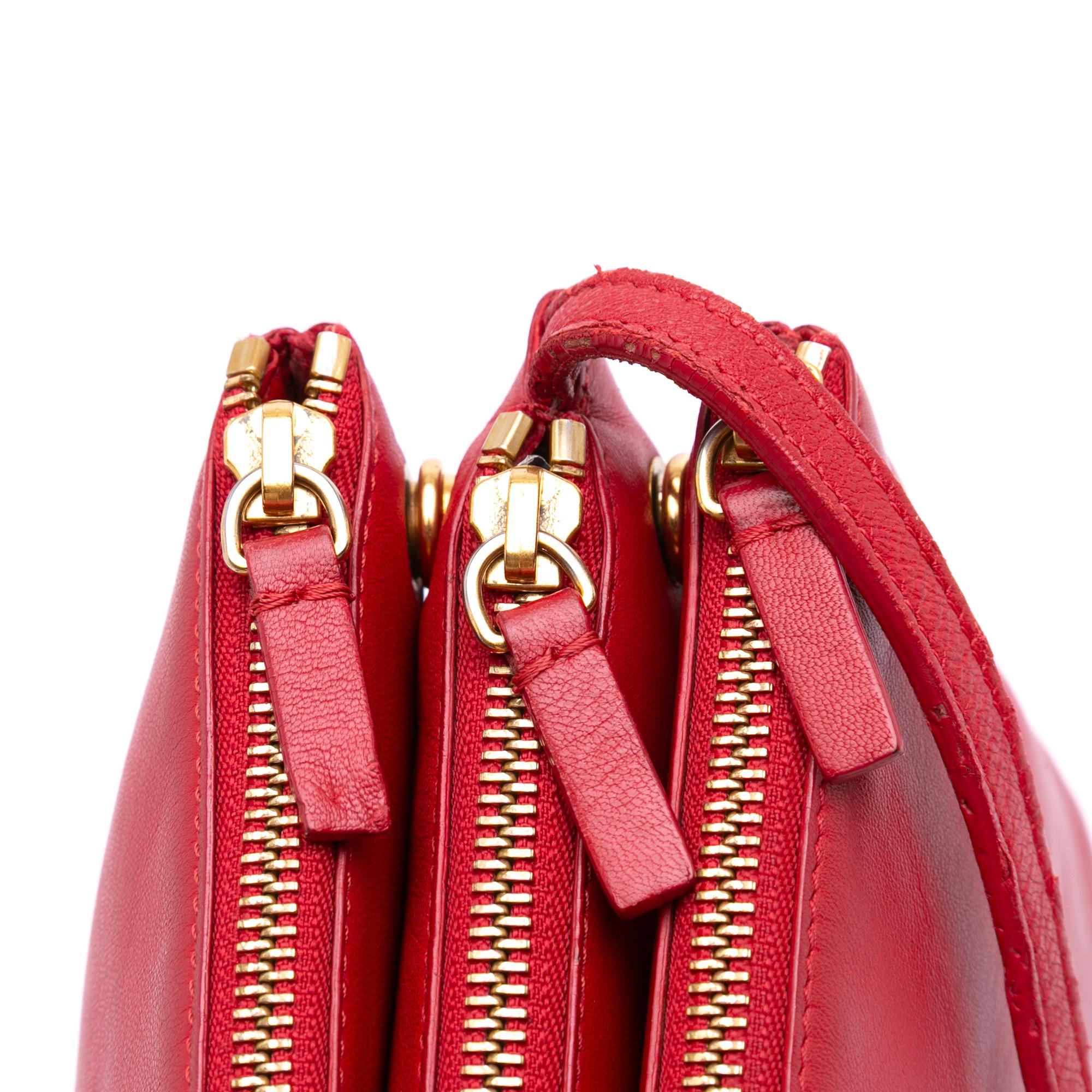 Celine Small Lambskin Trio Crossbody