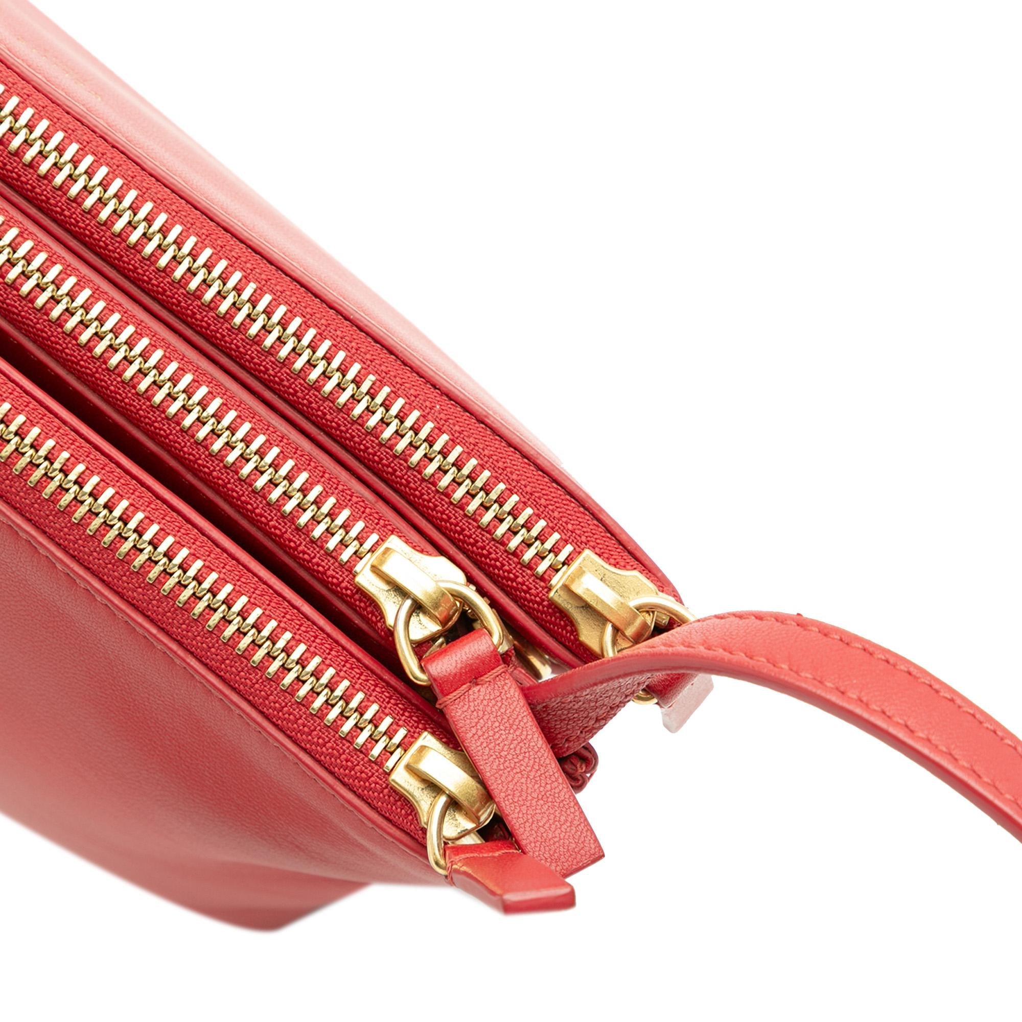 Celine Small Lambskin Trio Crossbody