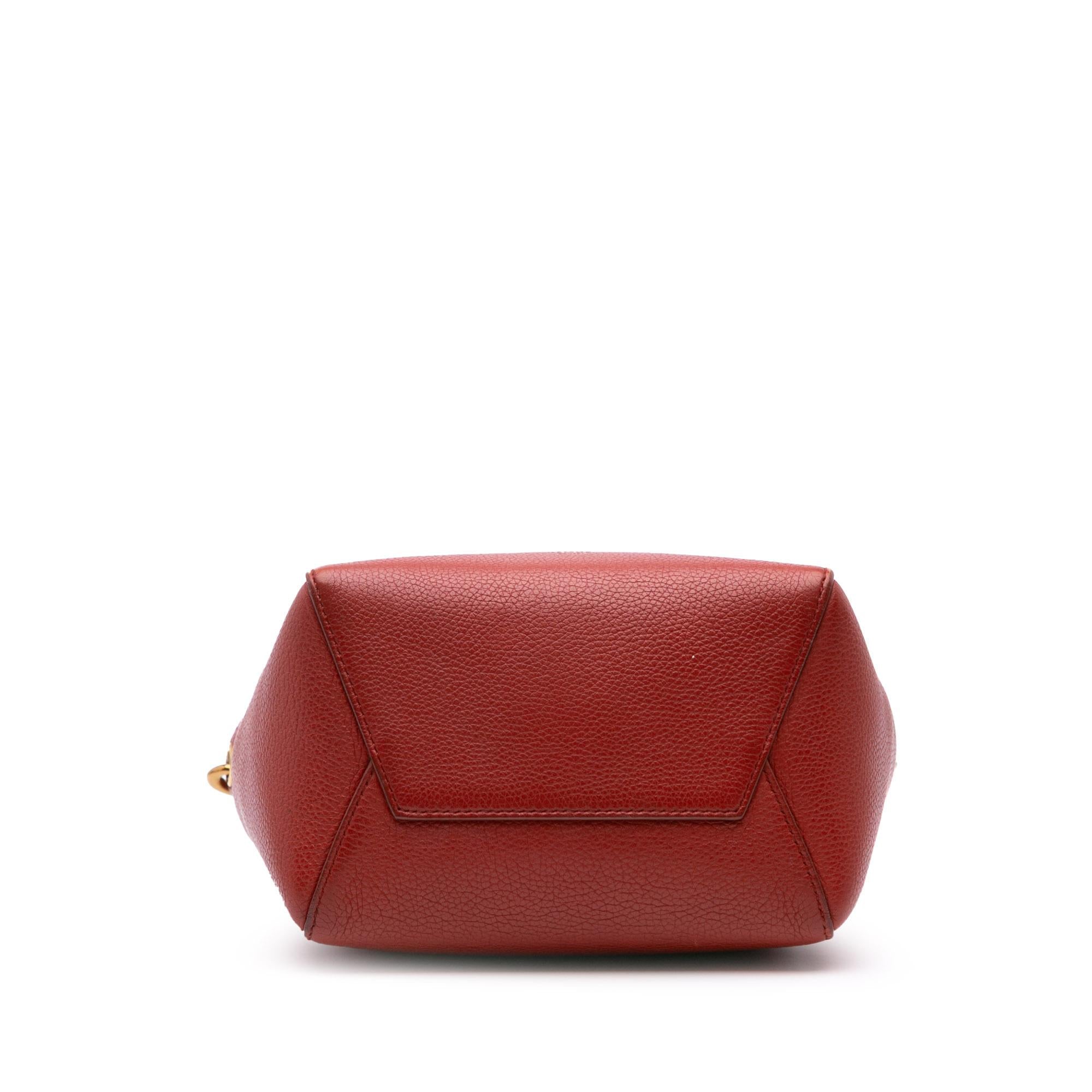 Celine Small Leather Seau Sangle Bucket Bag