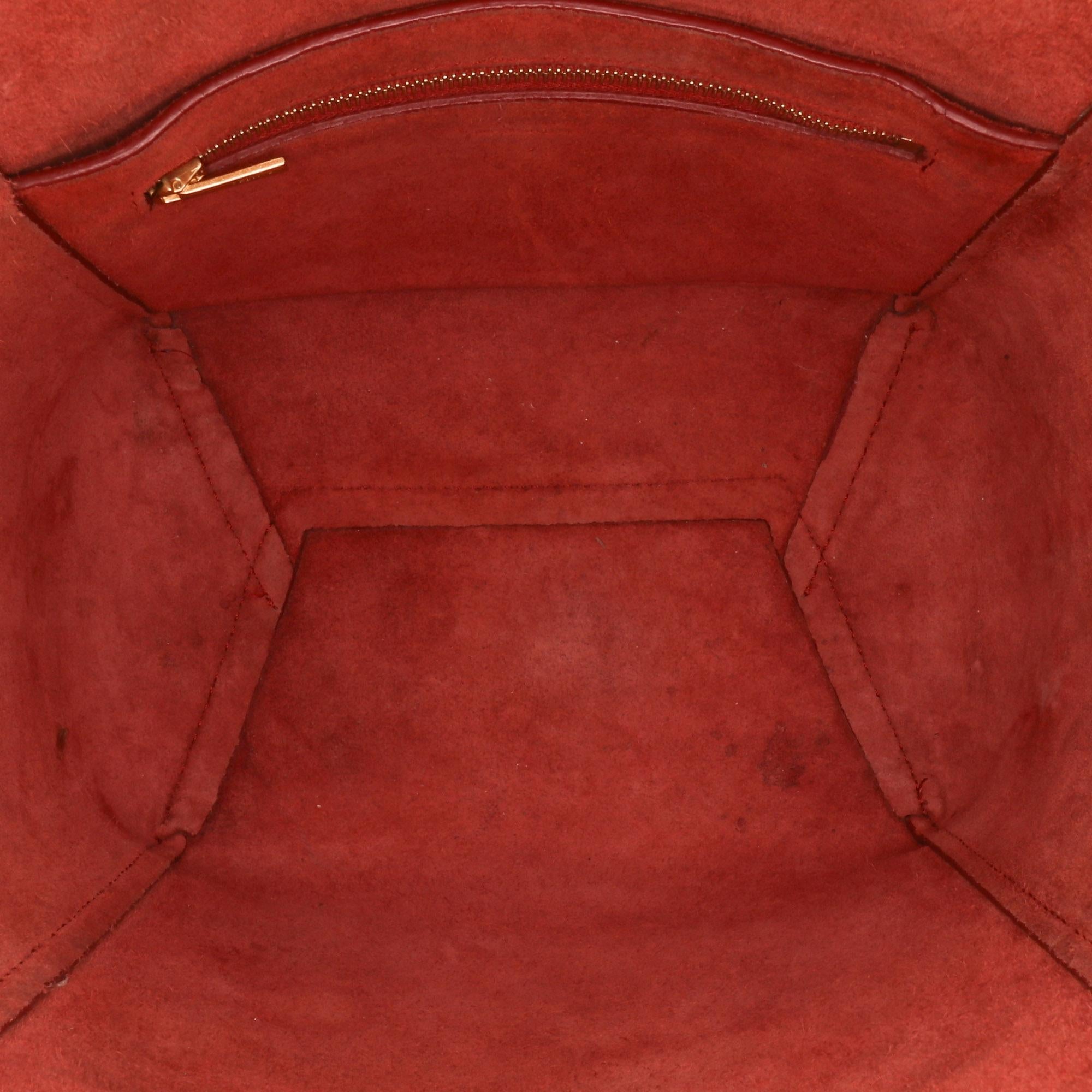 Celine Small Leather Seau Sangle Bucket Bag