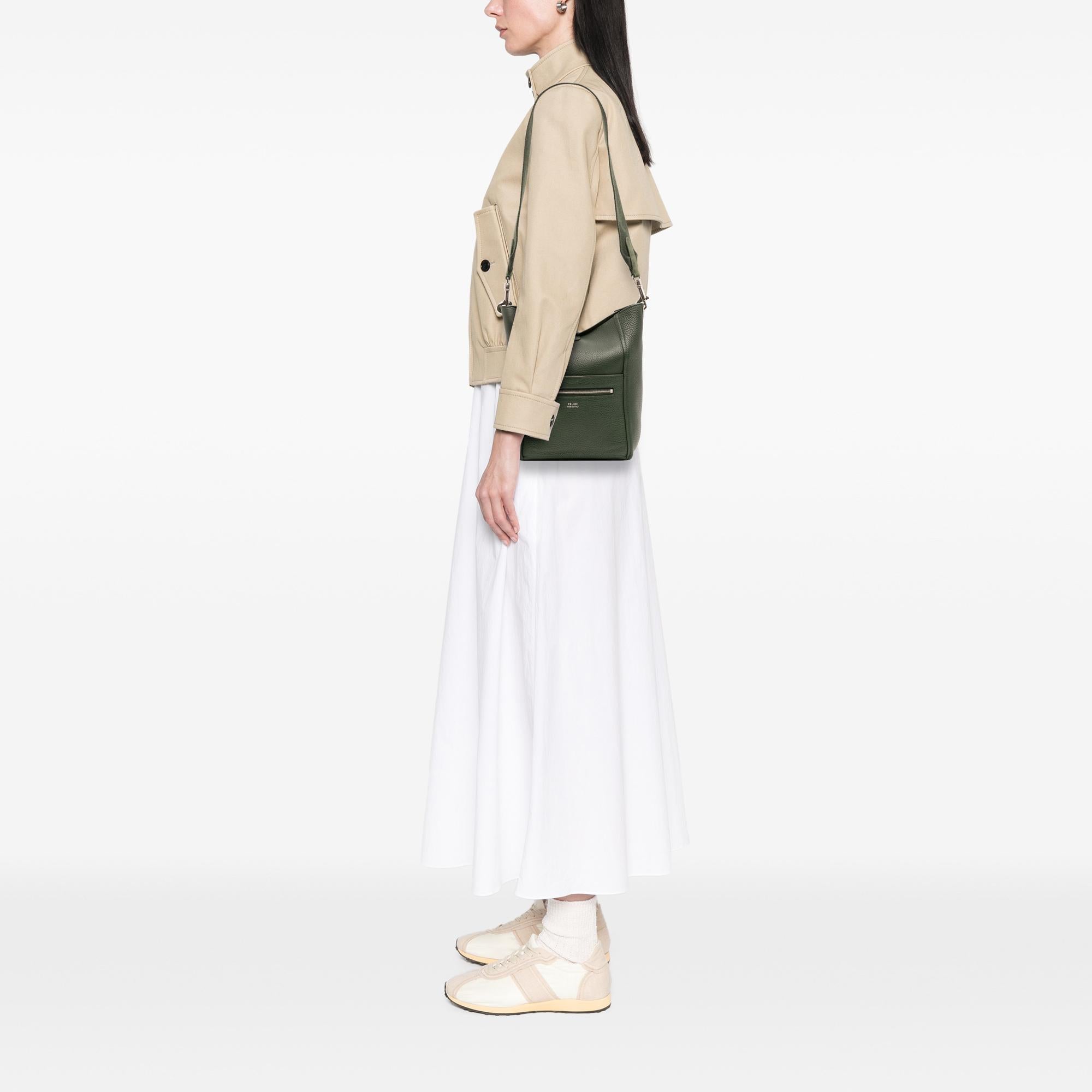 Celine Small Leather Seau Sangle Bucket Bag