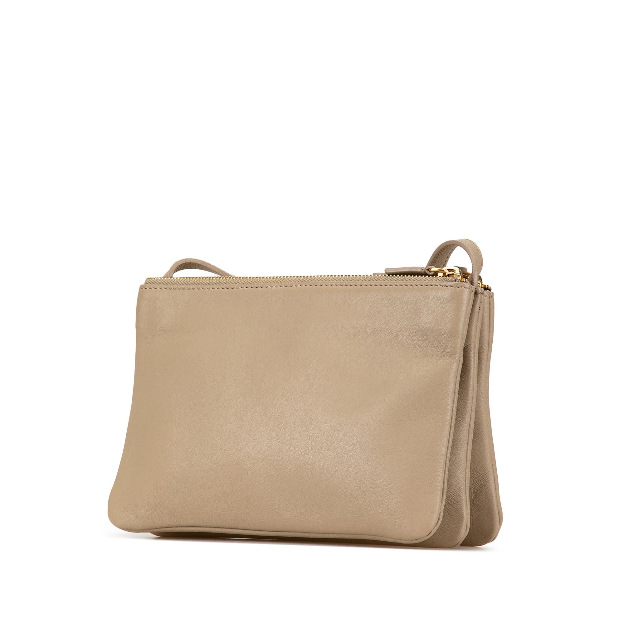Celine Small Leather Trio Crossbody (SHG-QQxy5Y)