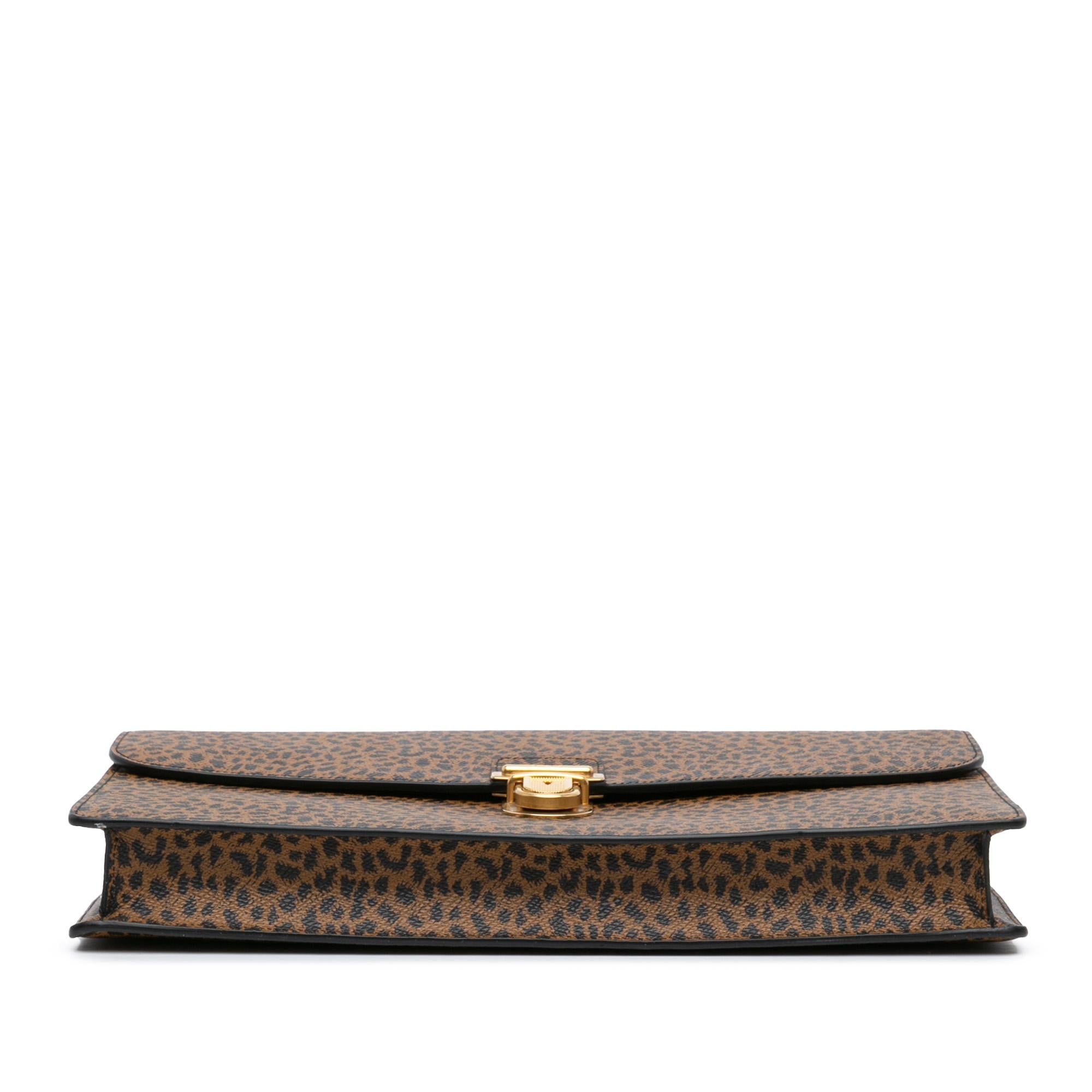 Celine Small Leopard Business Bag