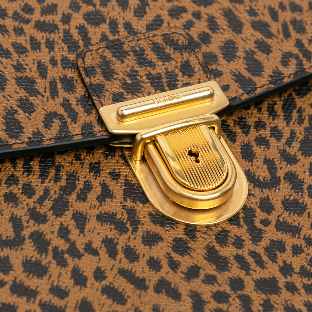 Celine Small Leopard Business Bag
