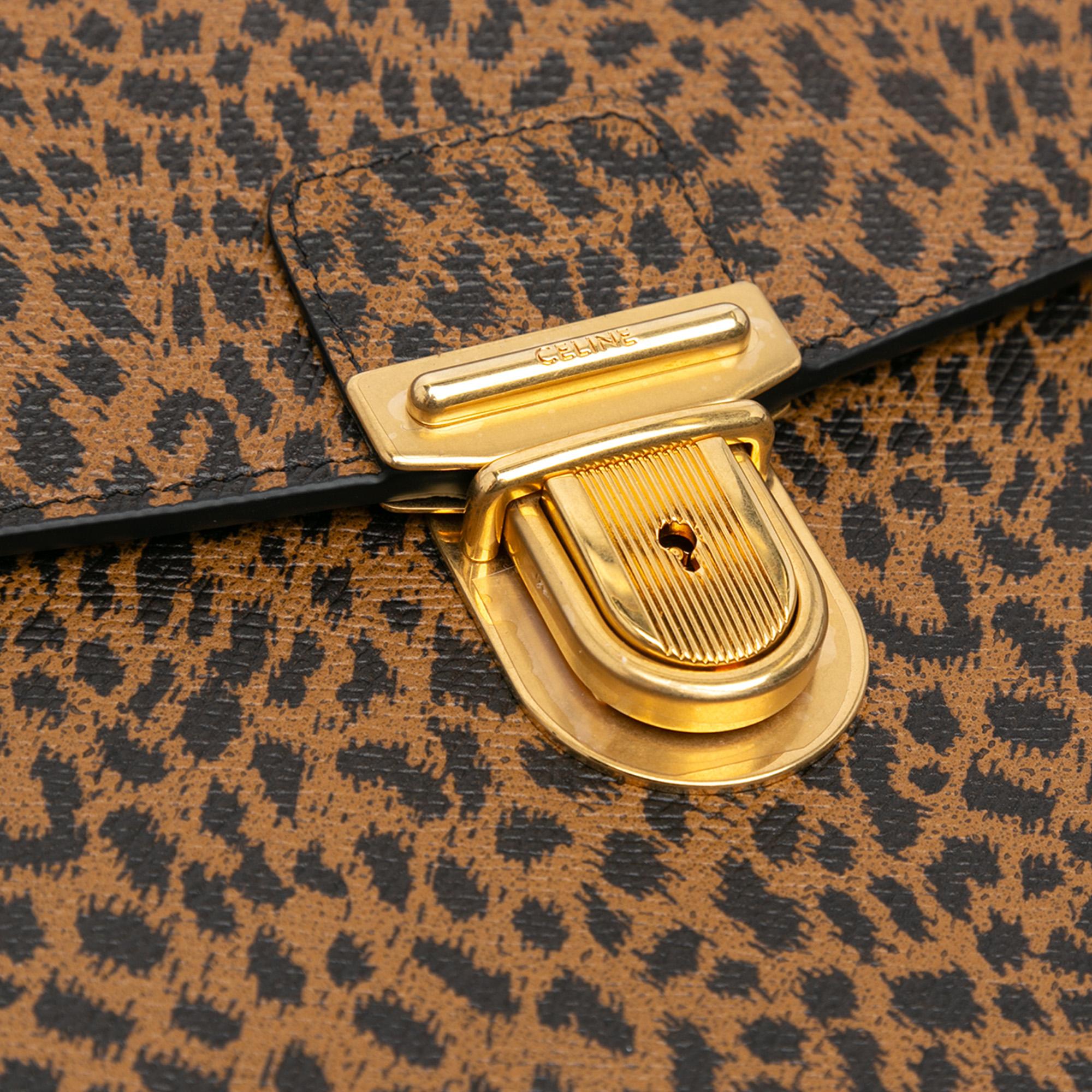 Celine Small Leopard Business Bag