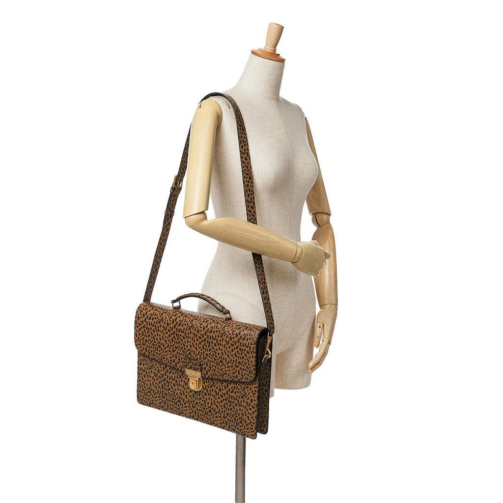 Celine Small Leopard Business Bag