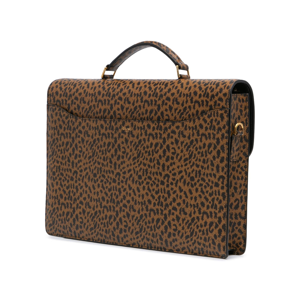Celine Small Leopard Business Bag
