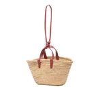 Celine Small Raffia Cuir Triomphe Classic Panier Tote