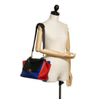 Celine Small Trapeze Tricolor Leather Satchel (SHG-3gg6VD)