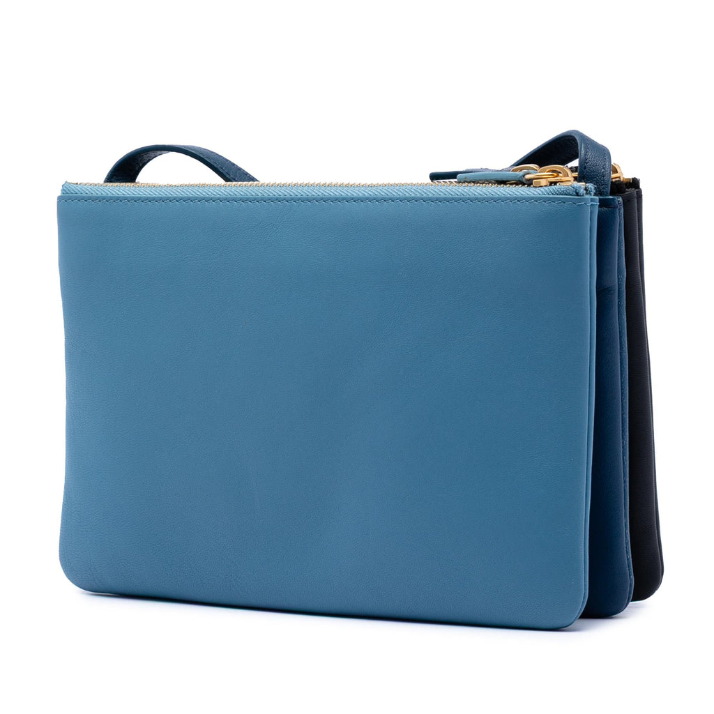 Celine Small Tricolor Lambskin Trio Crossbody