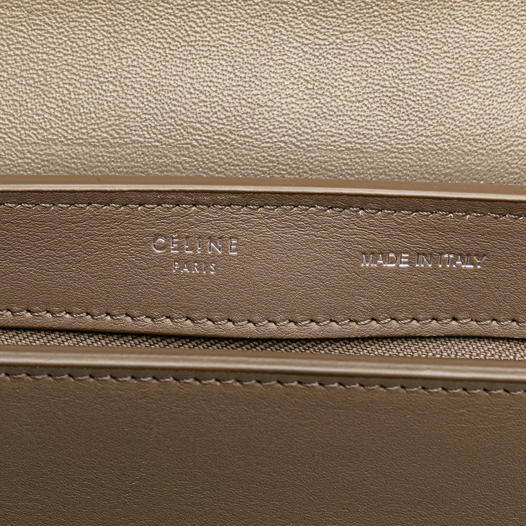 Celine Small Tricolor Leather Trapeze Satchel