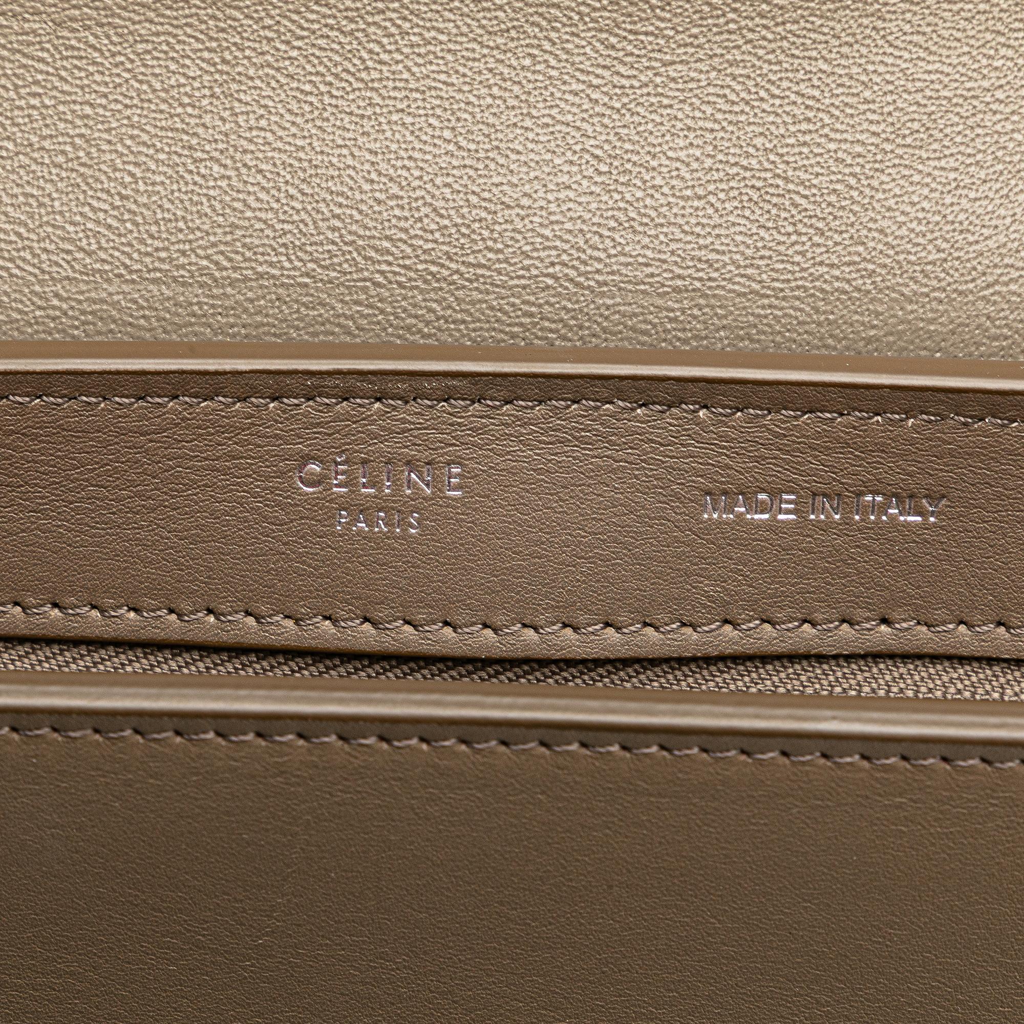 Celine Small Tricolor Leather Trapeze Satchel