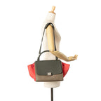 Celine Small Tricolor Leather Trapeze Satchel