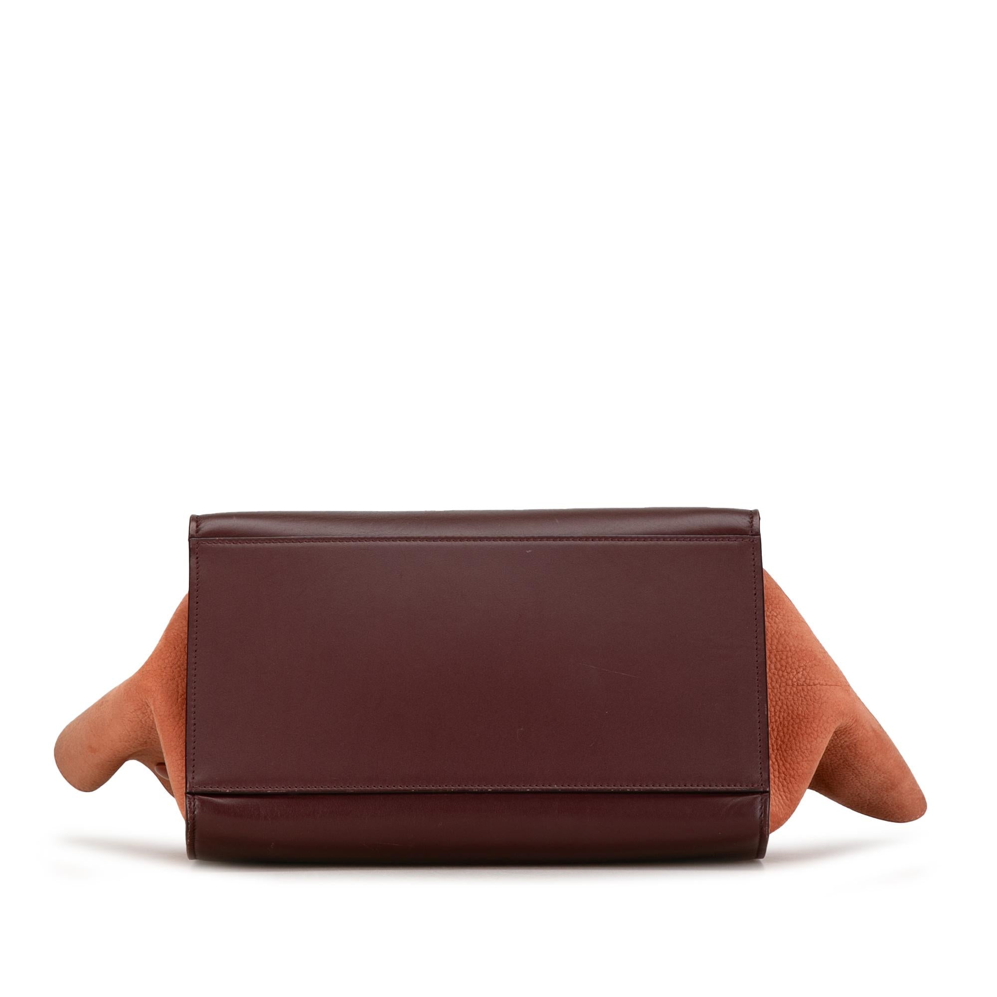 Celine Small Tricolor Trapeze Satchel (SHG-i8z7ZT)