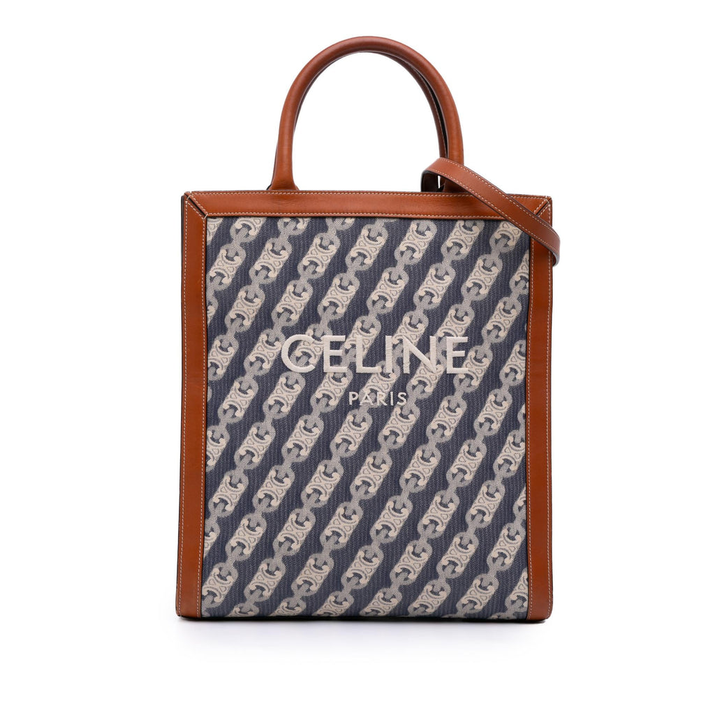 Celine Small Triomphe Canvas Maillon Vertical Cabas Satchel