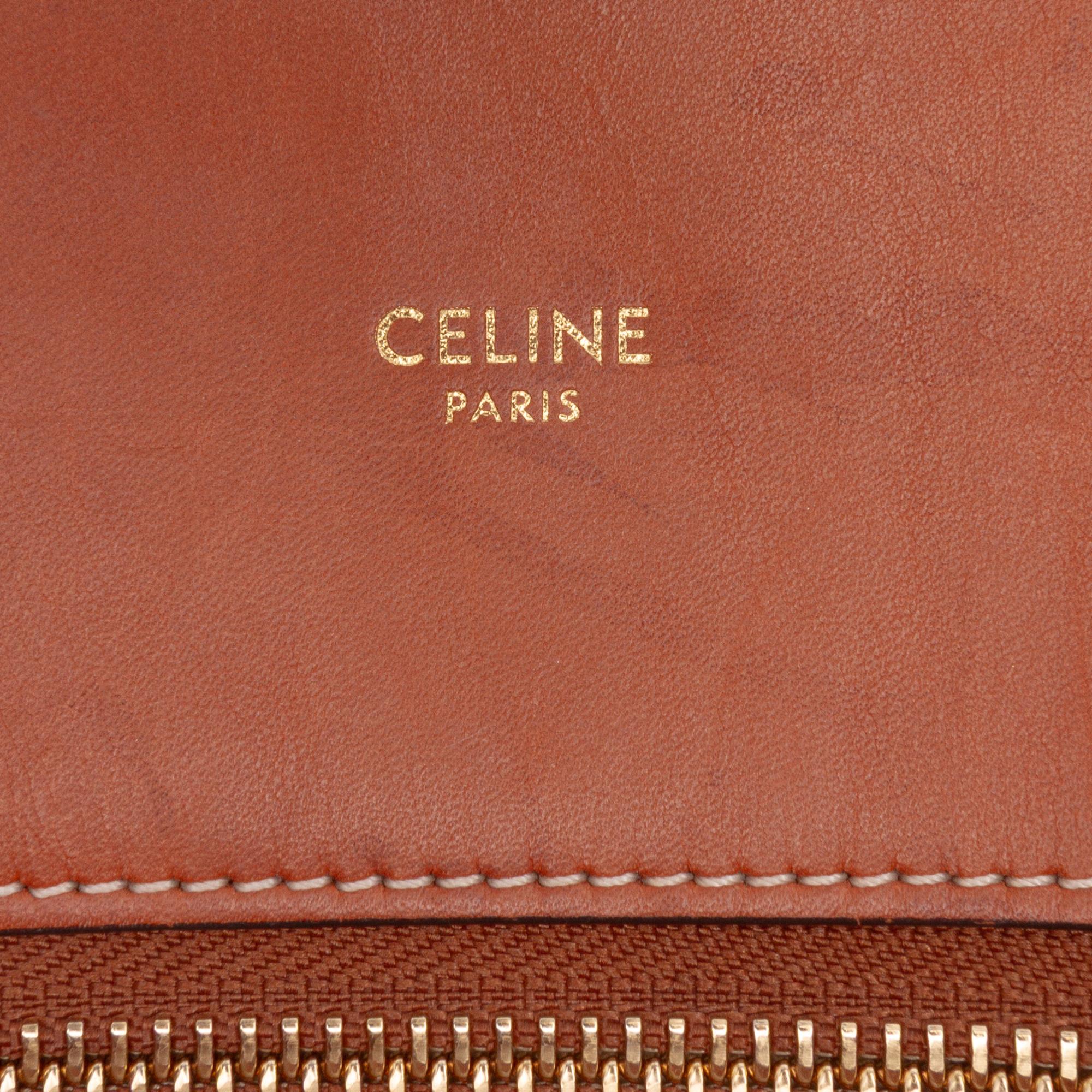 Celine Small Triomphe Canvas Maillon Vertical Cabas Satchel