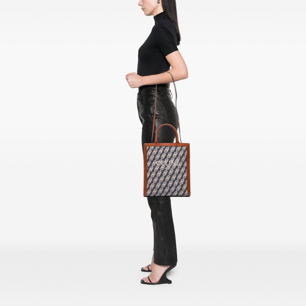 Celine Small Triomphe Canvas Maillon Vertical Cabas Satchel