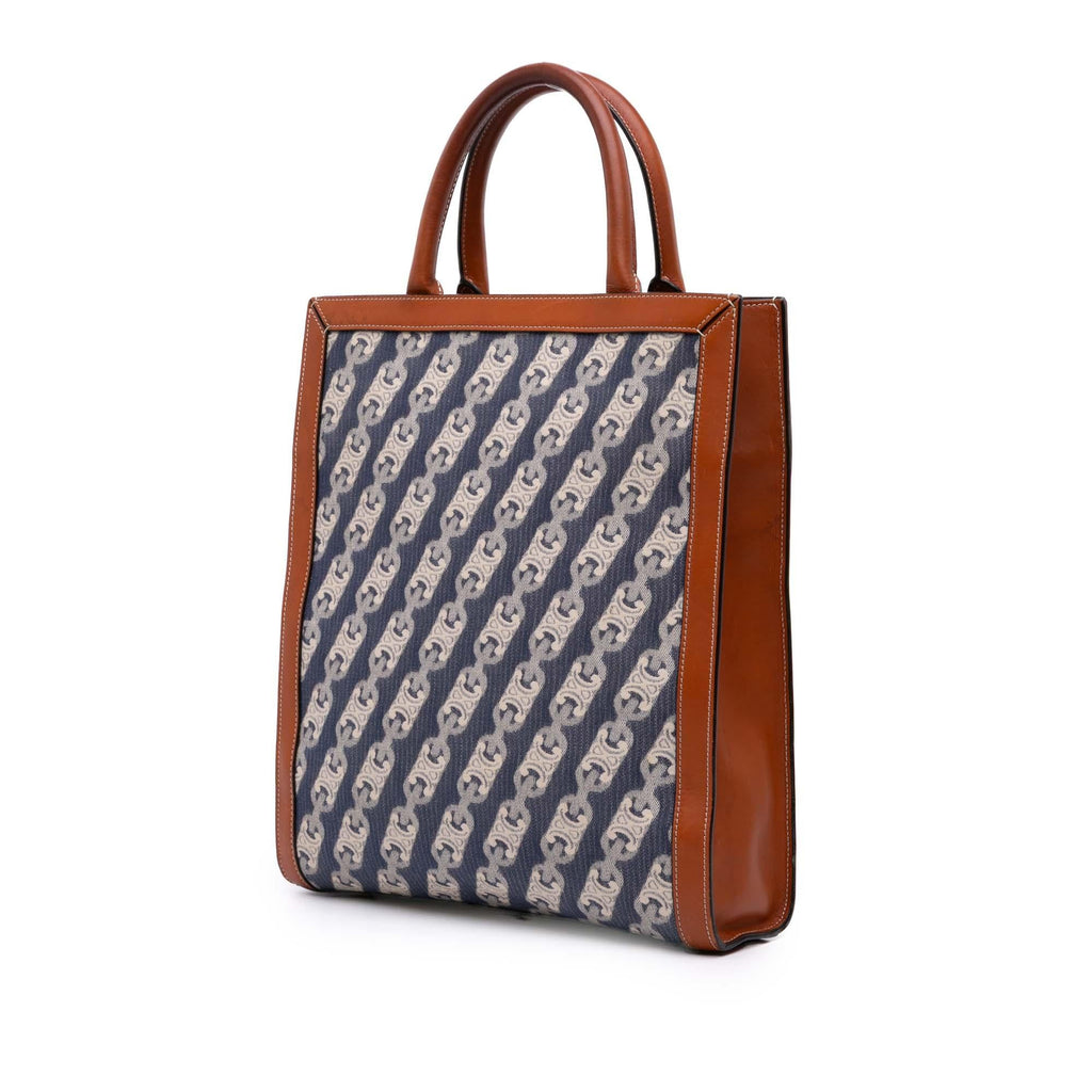 Celine Small Triomphe Canvas Maillon Vertical Cabas Satchel
