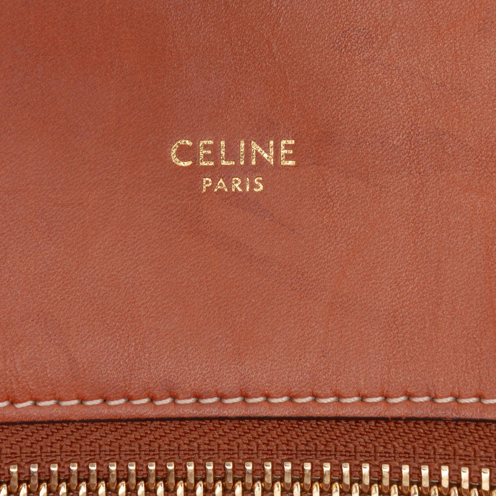 Celine Small Triomphe Canvas Maillon Vertical Cabas Satchel