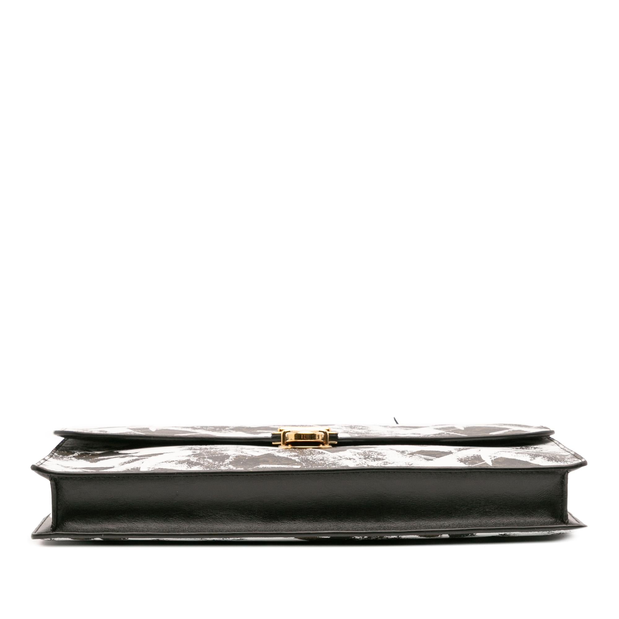 Celine Small Triomphe Coated Canvas Box Cartable Briefcase