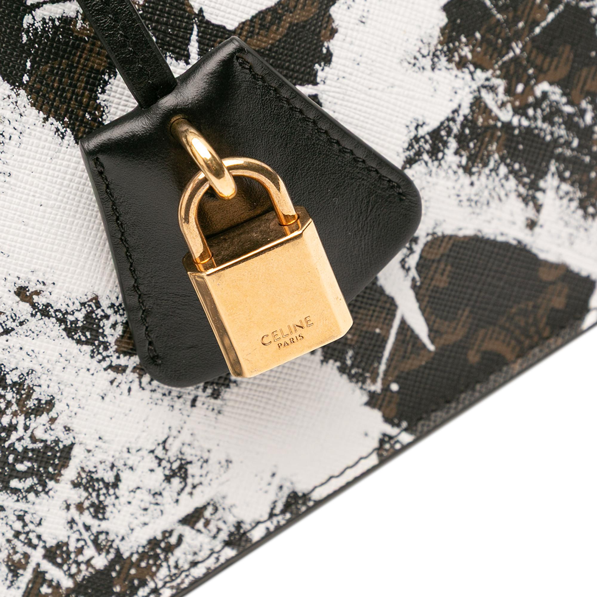 Celine Small Triomphe Coated Canvas Box Cartable Briefcase