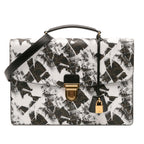 Celine Small Triomphe Coated Canvas Box Cartable Briefcase