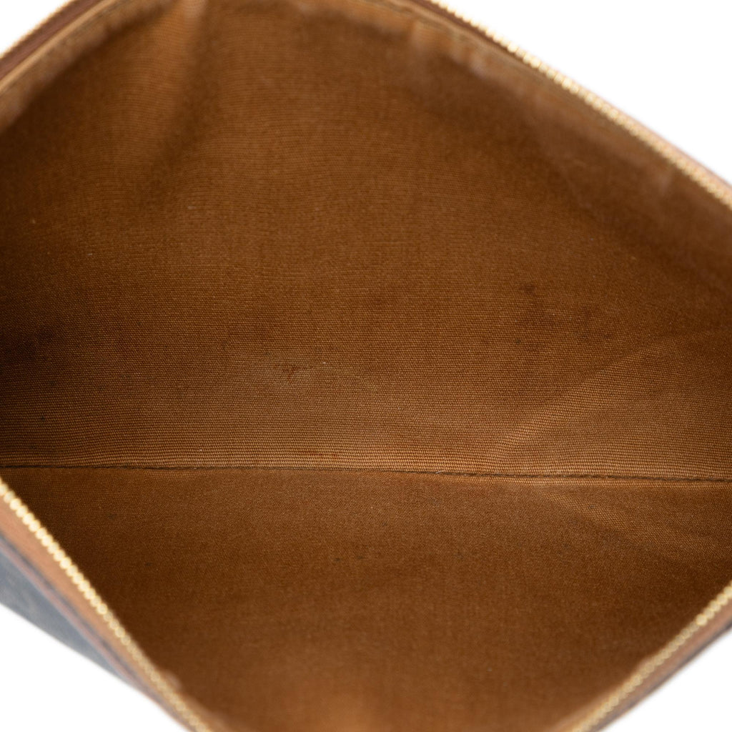 Celine Small Triomphe Coated Canvas Clutch