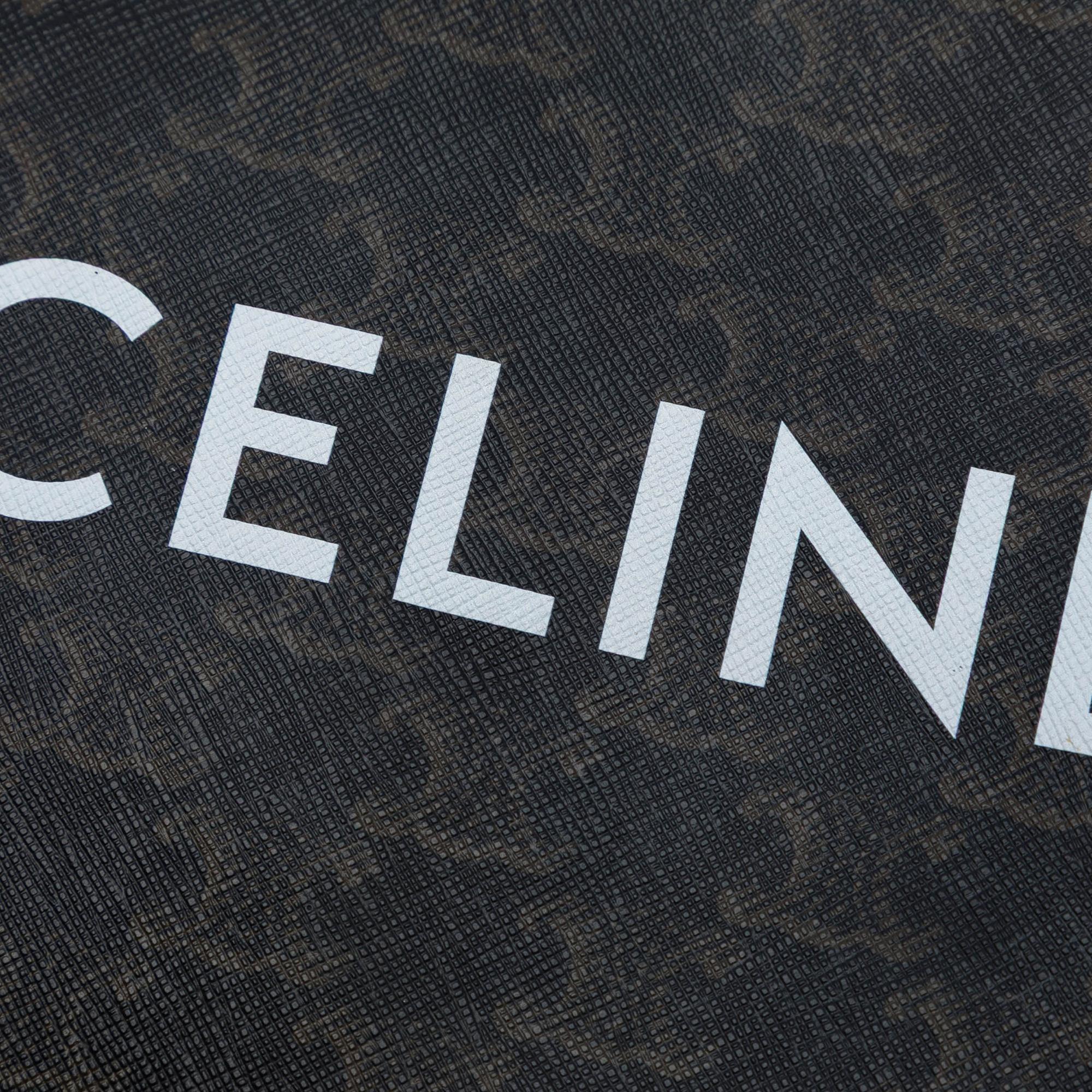 Celine Small Triomphe Coated Canvas Clutch