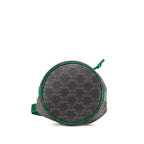 Celine Small Triomphe Coated Canvas Drawstring Bucket Bag
