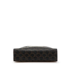 Celine Small Triomphe Coated Canvas Paris Print Vertical Cabas