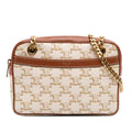 Celine Small Triomphe Coated Canvas Patapans Shoulder Bag