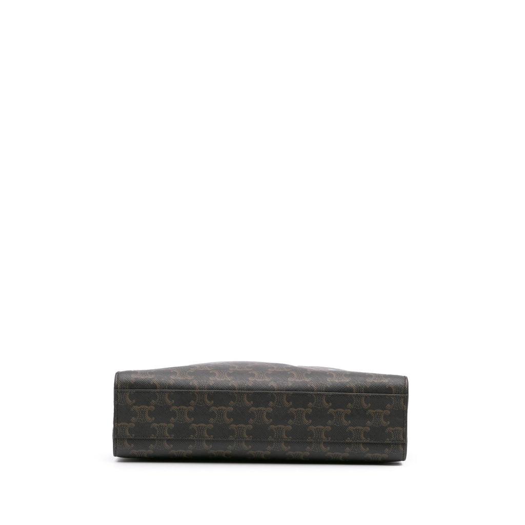 Celine Small Triomphe Coated Canvas Vertical Cabas Satchel