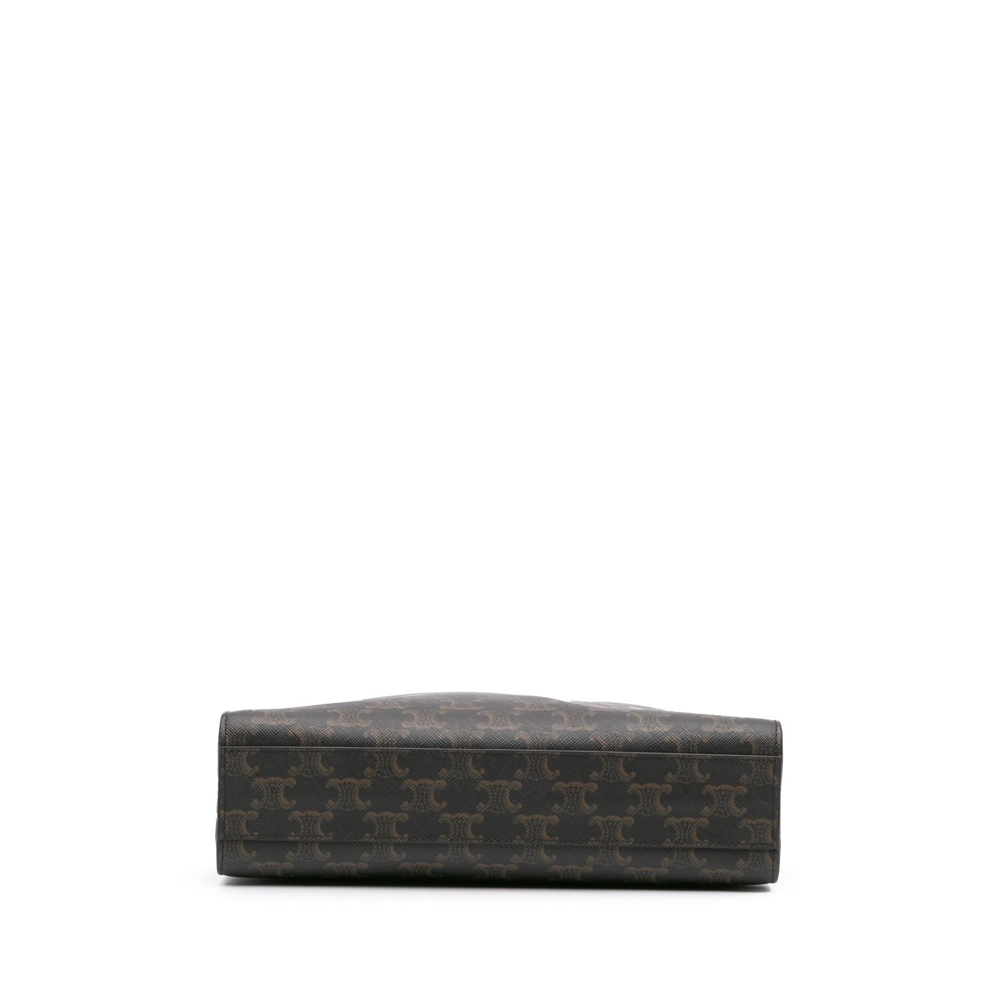 Celine Small Triomphe Coated Canvas Vertical Cabas Satchel