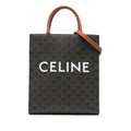 Celine Small Triomphe Coated Canvas Vertical Cabas Satchel