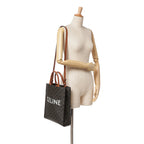 Celine Small Triomphe Coated Canvas Vertical Cabas Satchel