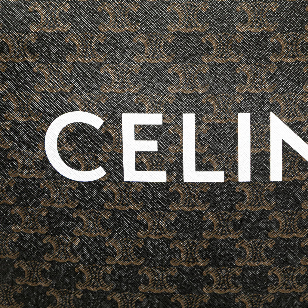 Celine Small Triomphe Coated Canvas Vertical Cabas Tote